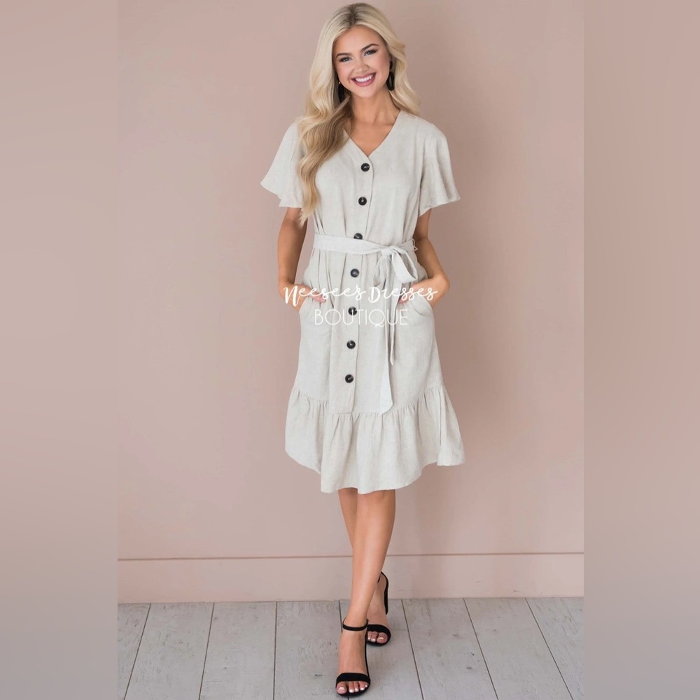 Ces Femme Linen Dress. Size M.